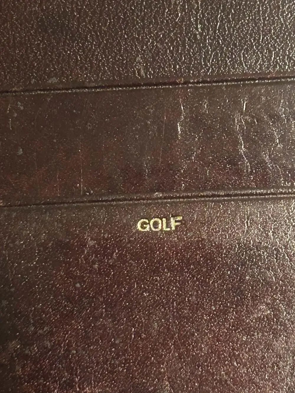 Gary's Leather Vintage Golf Club Embossed Long Bifold Checkbook Wallet
